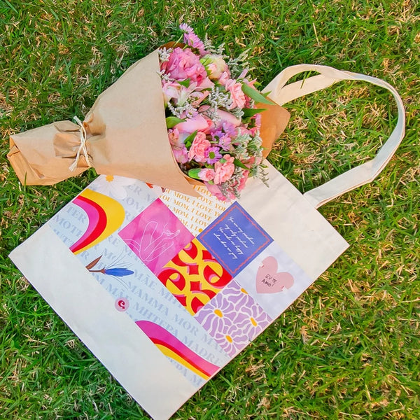 BOLSA COM FLORES ERMETICA MÃE