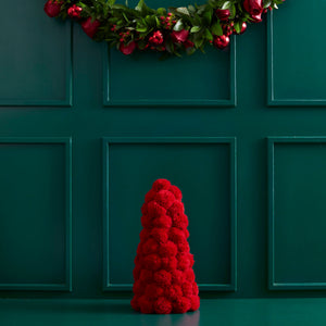 TOPIARY RED POMPOM M