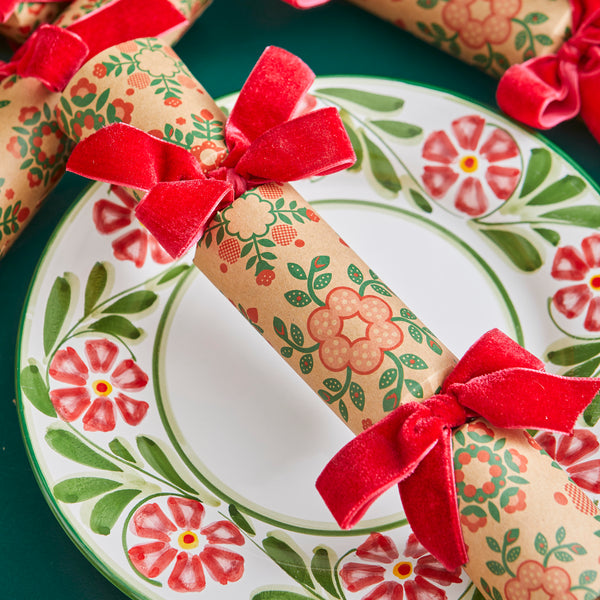 SET OF 6 CRACKERS IN FLORAL PRINT