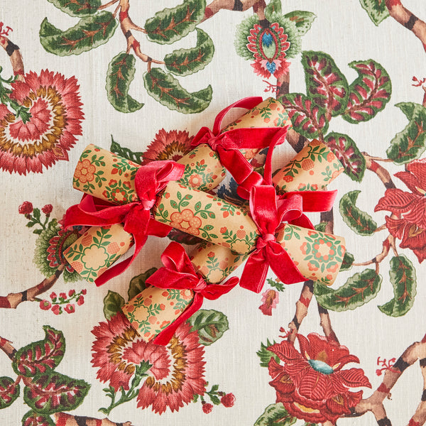 SET OF 6 CRACKERS IN FLORAL PRINT