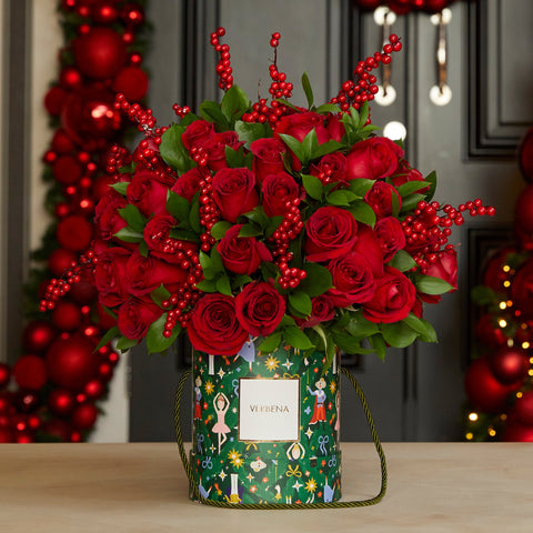 MAGIC BOX COM ROSAS VERMELHAS E GALHOS