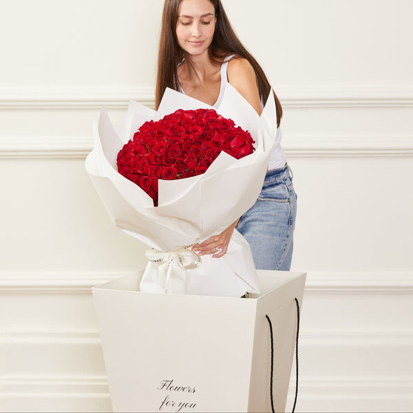 FLOWERS FOR YOU BOX COM 200 ROSAS VERMELHAS