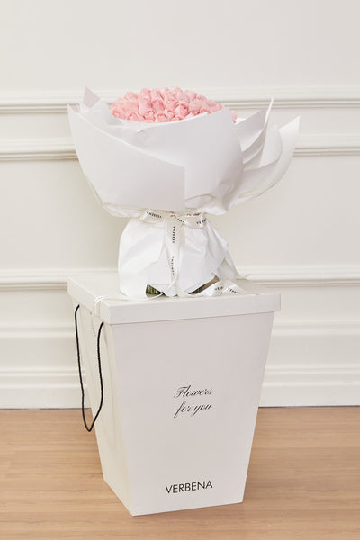 FLOWERS FOR YOU BOX COM 200 ROSAS COR DE ROSA