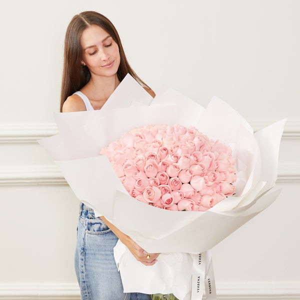 FLOWERS FOR YOU BOX COM 200 ROSAS COR DE ROSA