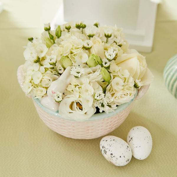 BOWL TONY RABBIT COM FLORES BRANCAS