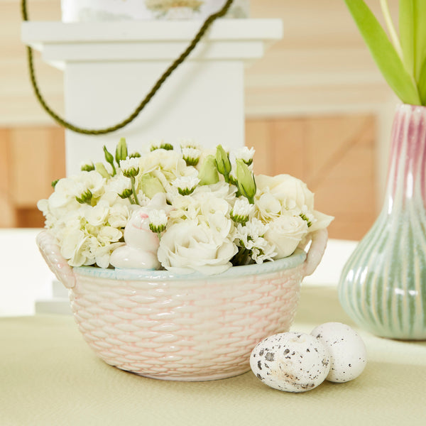 BOWL TONY RABBIT COM FLORES BRANCAS