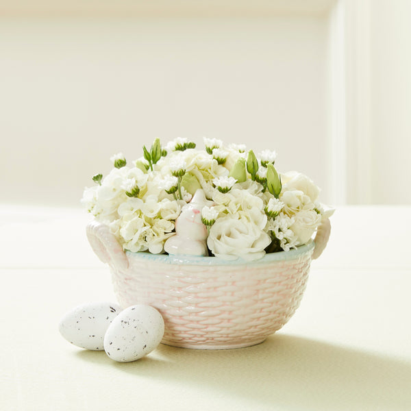 BOWL TONY RABBIT COM FLORES BRANCAS