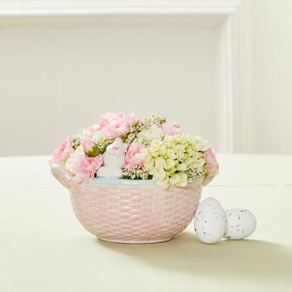 BOWL TONY RABBIT COM FLORES COR-DE-ROSA