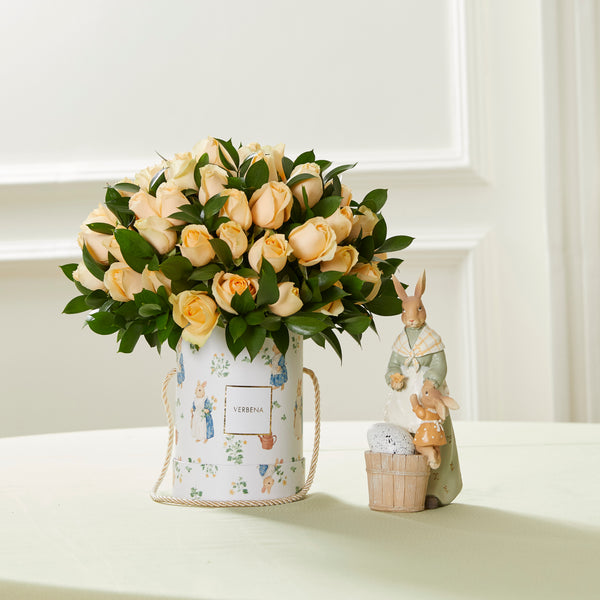 FARMER BUNNY BOX COM 50 ROSAS CHÁ