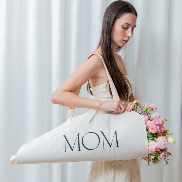 MOM TOTE BAG COM FLORES DELICADAS