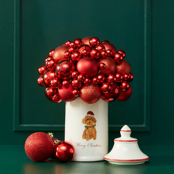 BOWL DOG COM BOLAS DE NATAL