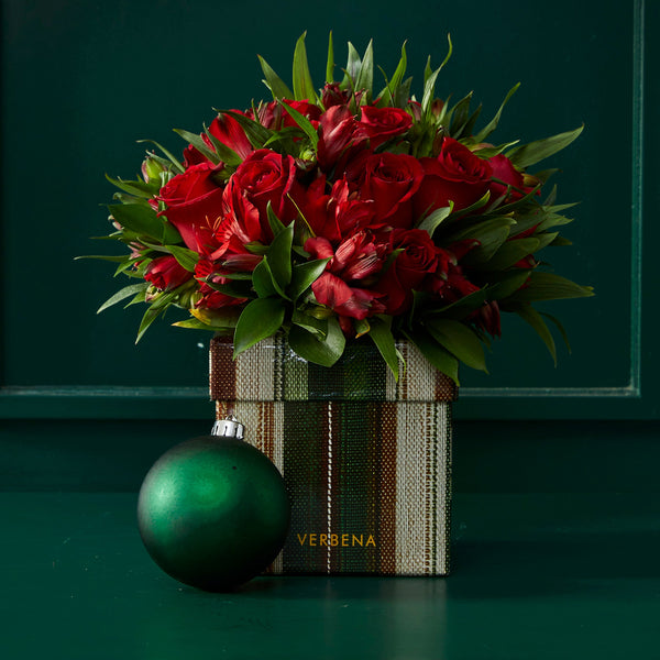TRIO DE CAIXAS LINEN CHRISTMAS