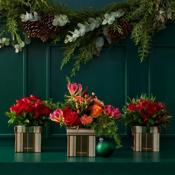 TRIO DE CAIXAS LINEN CHRISTMAS