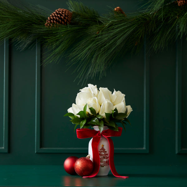 CHRISTMAS NUTCRACKER PORCELAIN VASE (MORE COLORS AVAILABLE)