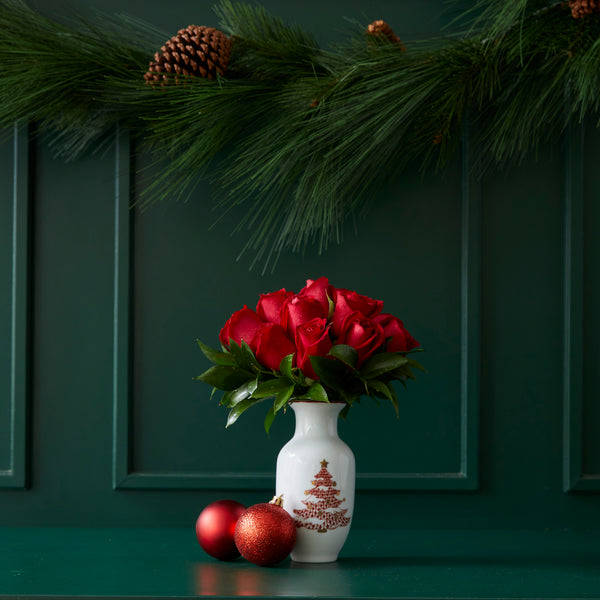 CHRISTMAS NUTCRACKER PORCELAIN VASE (MORE COLORS AVAILABLE)