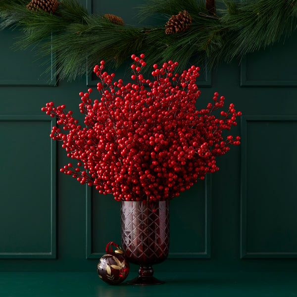VASO GENEVE COM GALHOS DE NATAL