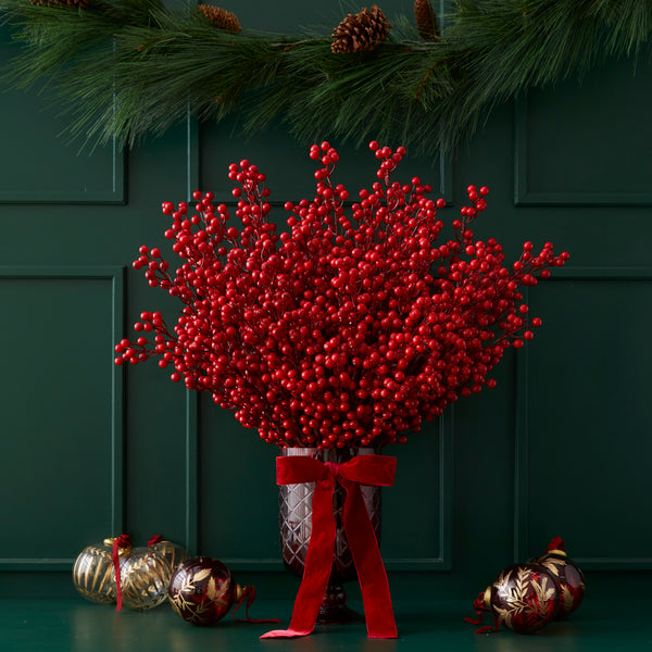 VASO GENEVE COM GALHOS DE NATAL