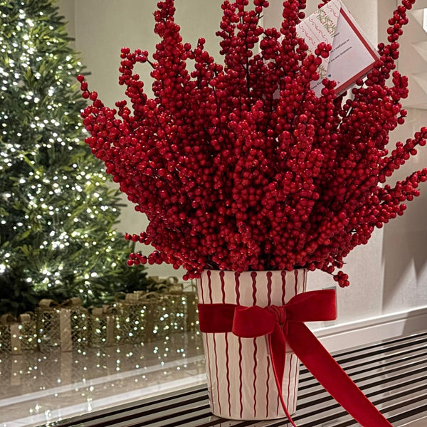 VASO AUGUSTINE COM GALHOS DE NATAL