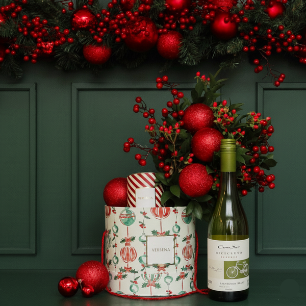 CESTA JINGLE BELL COM CONO SUR E PALHAS ITALIANAS