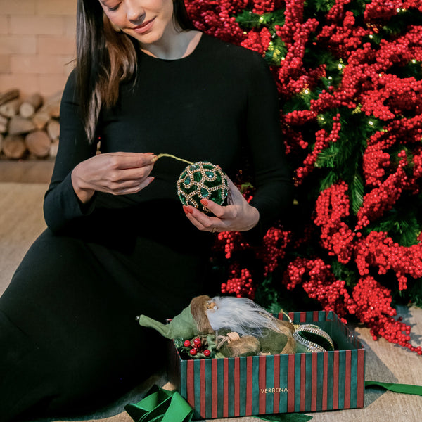 CAIXA COM 3 BOLAS GREEN GRACE E PAPAI NOEL