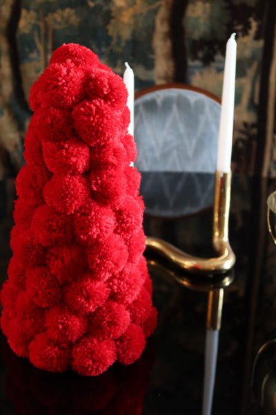 TOPIARY RED POMPOM M