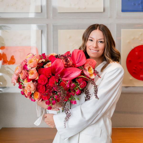 BLOSSOM HAT BOX COM FLORES MODERNAS