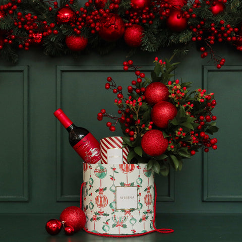 CESTA JINGLE BELL COM CONO SUR E PALHAS ITALIANAS