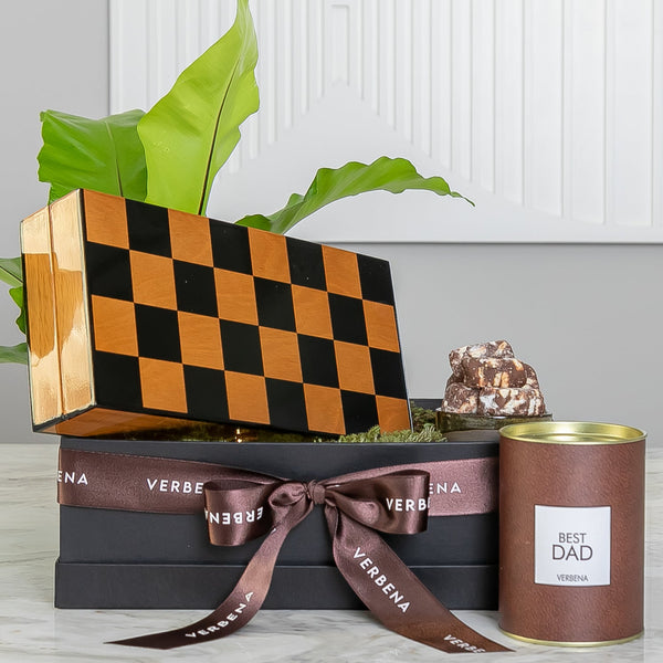 KIT BEST DAD COM XADREZ E PALHA ITALIANA