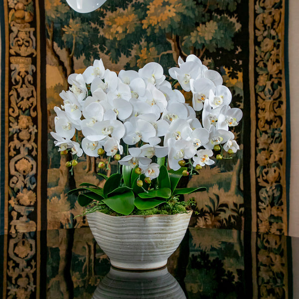 VASO ROSA DOS VENTOS COM ORQUIDEAS ARTIFICIAIS