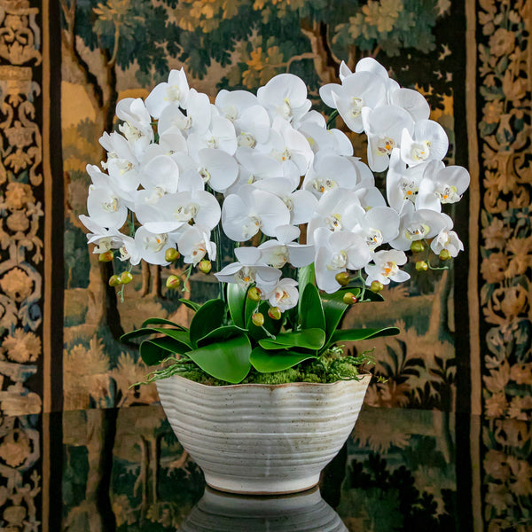 VASO ROSA DOS VENTOS COM ORQUIDEAS ARTIFICIAIS