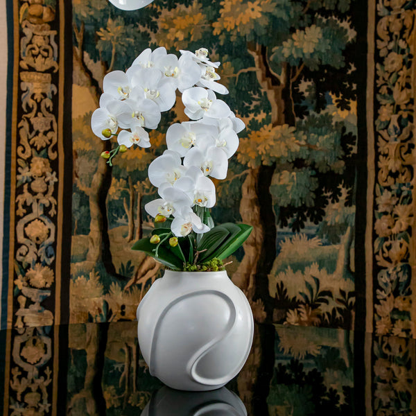 VASO TANIT COM ORQUÍDEAS ARTIFICIAIS