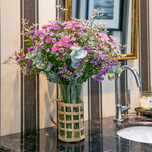 RATTAN TULIPS LATTICE VASE