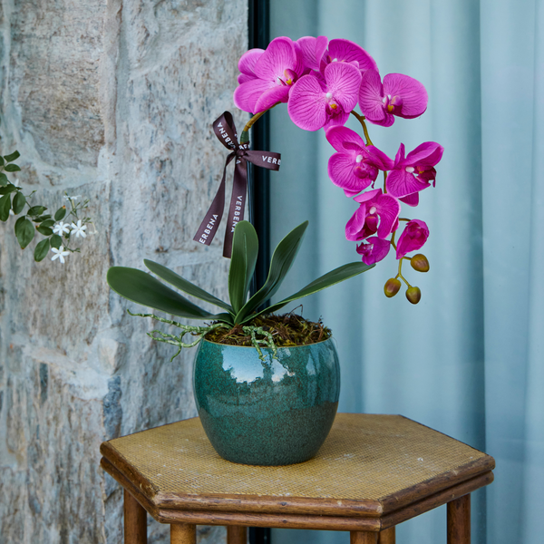 VASO AURA COM ORQUÍDEA PINK ARTIFICIAL