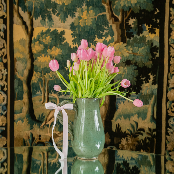 GREEN OHANA WITH PINK ORCHIDS