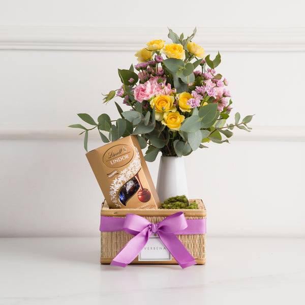 cesta-chocolate-flores-bombom-trufas-flores-lindt-presente